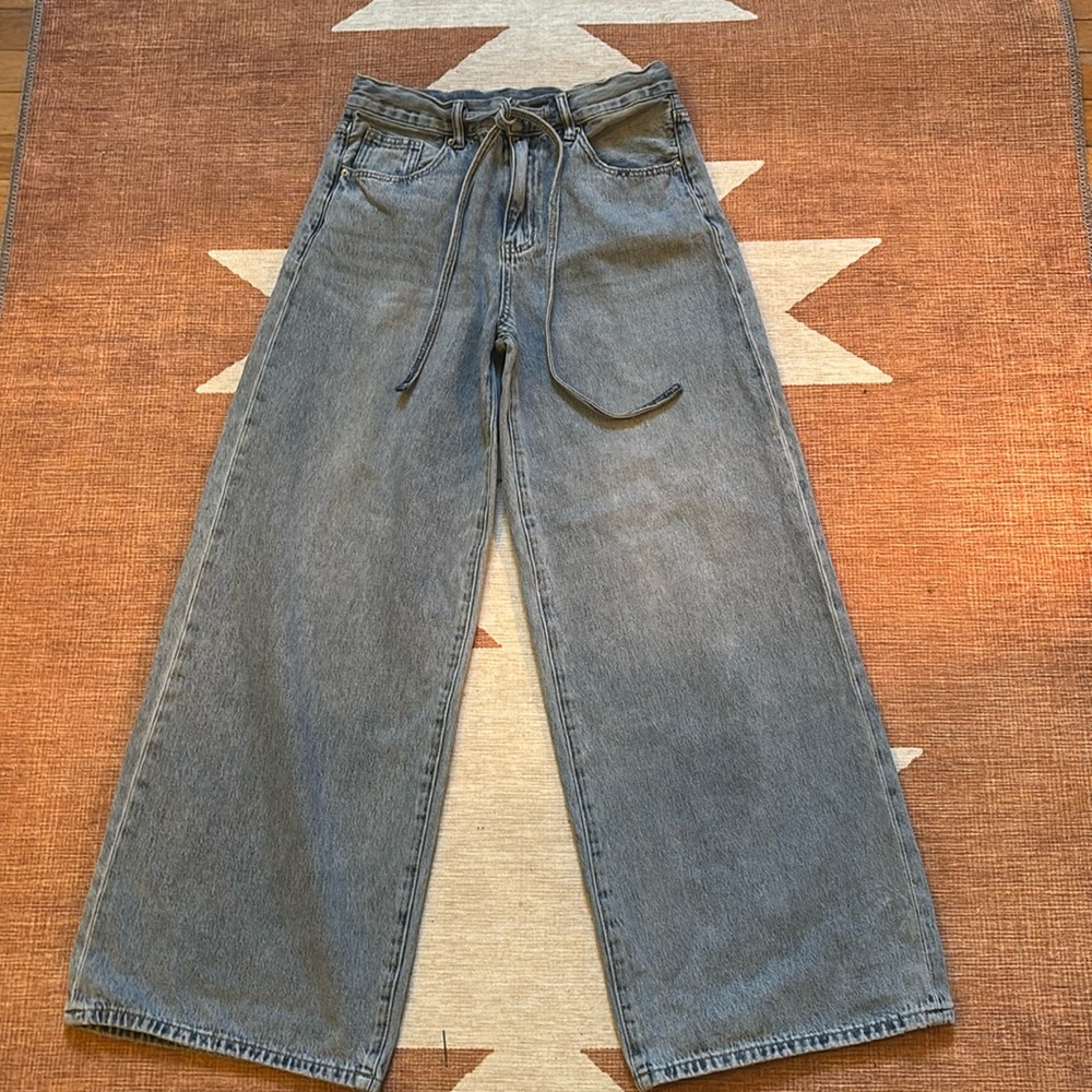 Medium Callie Mac wide leg jeans with drawstring